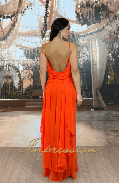 Vestido de Festa Longo Laranja - Imagem 2