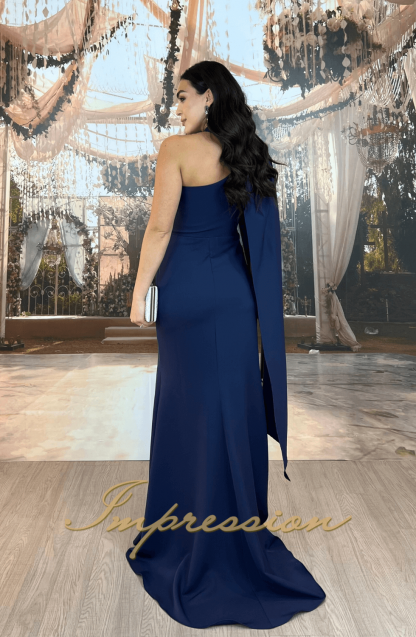 Vestido de Festa Longo Azul Marinho - Imagem 2