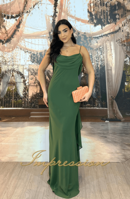 Vestido de Festa Longo Verde Oliva