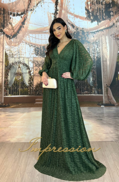 Vestido de Festa Longo Verde Oliva