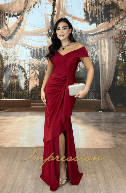 Vestido de Festa Longo Marsala