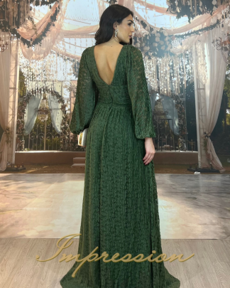 Vestido de Festa Longo Verde Oliva