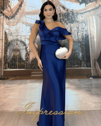 Vestido de Festa Longo Azul Marinho
