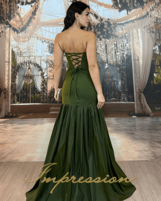 Vestido de Festa Longo Verde Oliva