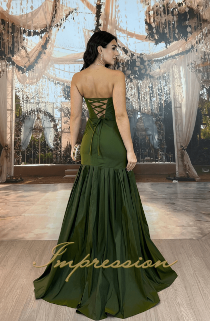 Vestido de Festa Longo Verde Oliva - Imagem 2
