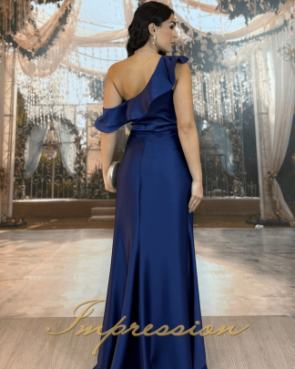 Vestido de Festa Longo Azul Marinho