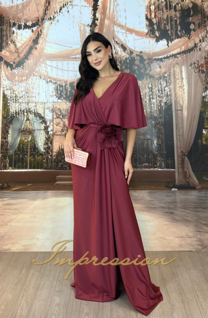 Vestido de Festa Longo Rosa Canela