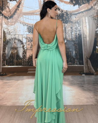 Vestido de Festa Longo Verde Menta