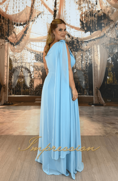 Vestido de Festa Longo Plus Size Azul Serenity - Imagem 2