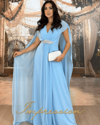 Vestido de Festa Longo Azul Serenity