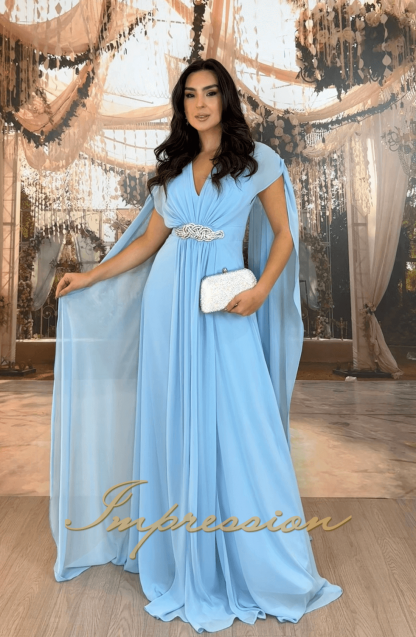 Vestido de Festa Longo Azul Serenity