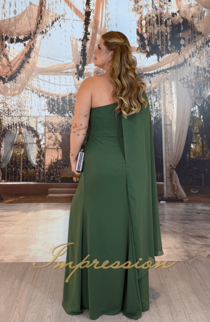 Vestido de Festa Longo Plus Size Verde Oliva - Imagem 5