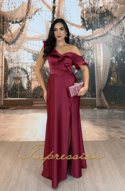 Vestido de Festa Longo Marsala