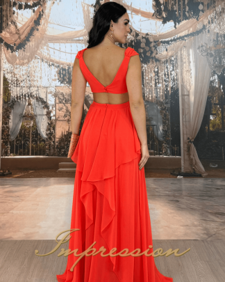 Vestido de Festa Longo Laranja