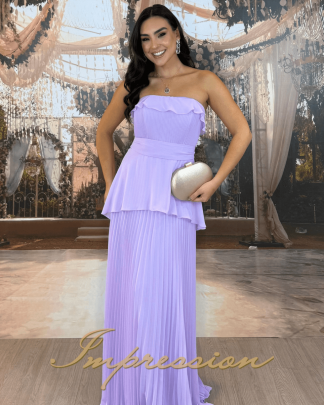 Vestido de Festa Longo Lavanda (Lilas)