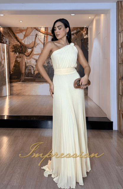 Vestido de Festa Longo Amarelo