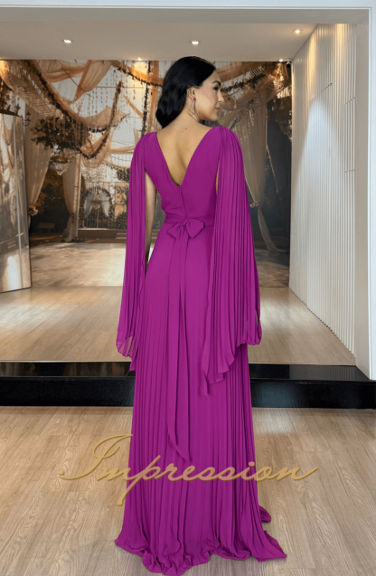 Vestido de Festa Longo Fucsia - Imagem 2