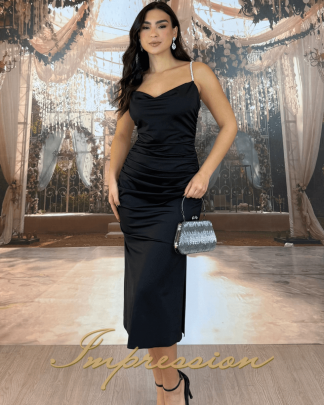 Vestido de Festa Midi Preto