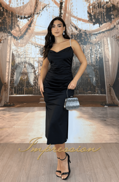 Vestido de Festa Midi Preto