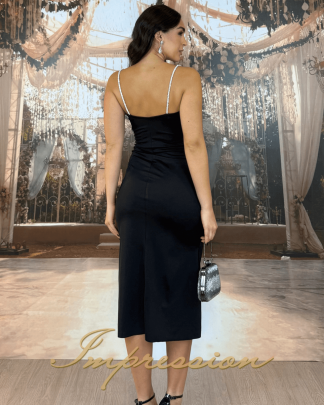 Vestido de Festa Midi Preto