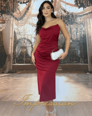 Vestido de Festa Midi Vermelho