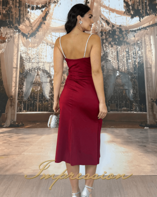 Vestido de Festa Midi Vermelho