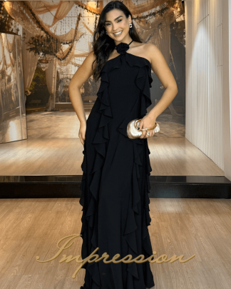 Vestido de Festa Longo Preto