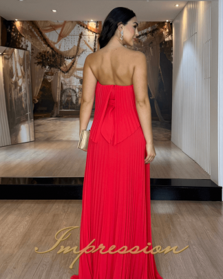 Vestido de Festa Longo Laranja