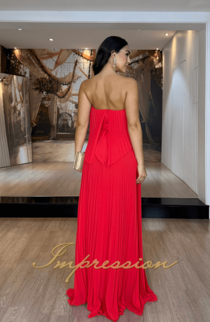 Vestido de Festa Longo Laranja - Imagem 2