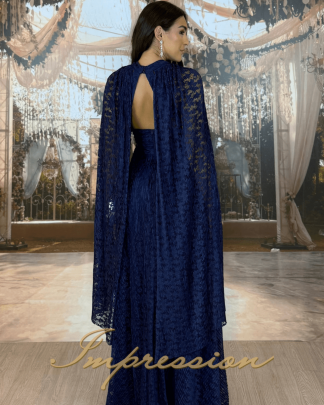 Vestido de Festa Longo Azul Marinho