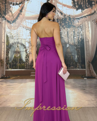 Vestido de Festa Longo Fucsia