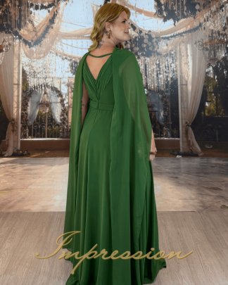 Vestido de Festa Longo Plus Size Verde Oliva