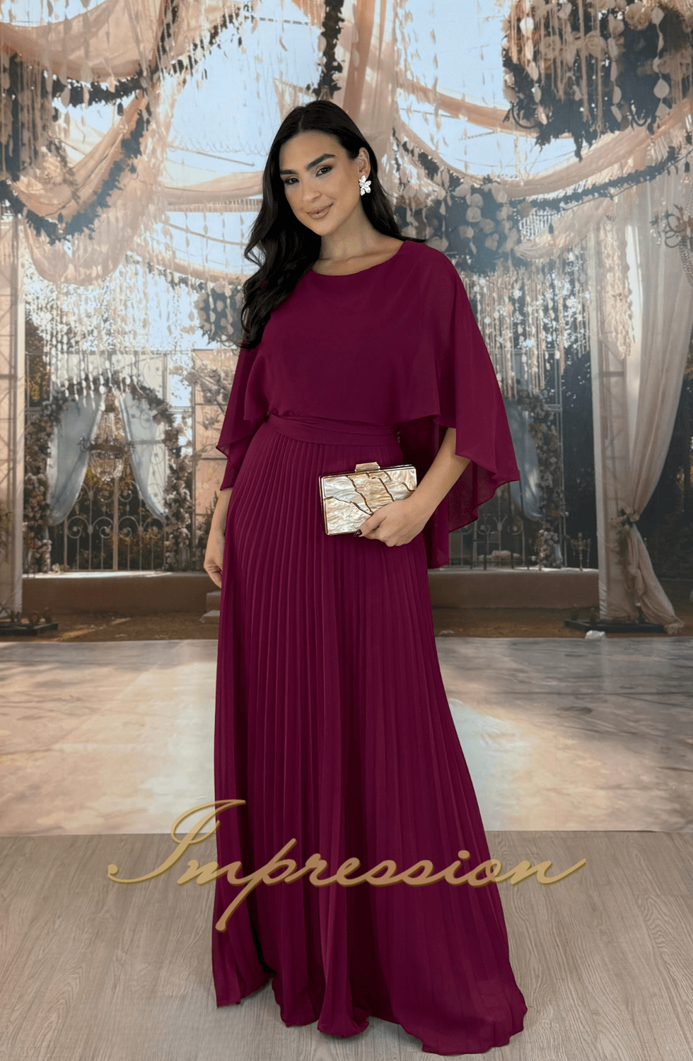 Vestido de Festa Longo Marsala